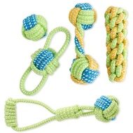 Small Dog Puppy Rope Chew Toys Teething CleanNatural Cotton Rope Ball Interactive Tug Of War Toys F