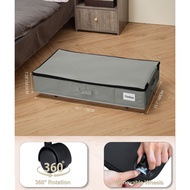 45L/58L Bed Under Wheeled Movable Storage Box Foldable Anti-dust Storage Box Clothes Sundries Storag