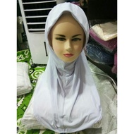 Tudung putih (nila) sekolah awning lembut