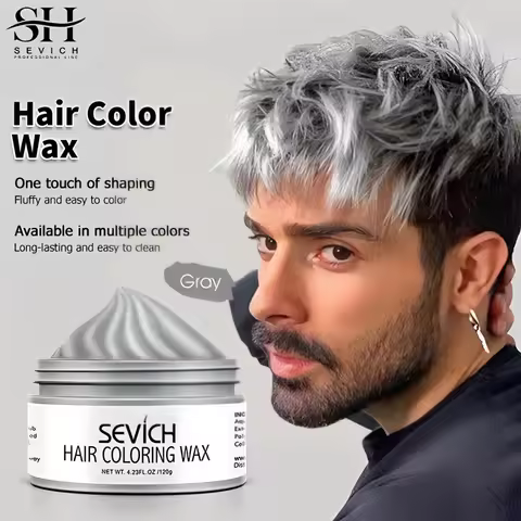 SEVICH 120g Hair Color Wax Temporary Hair Colour Cream Hair Molding Paste 10-Color Hairs Dye Wax Mud