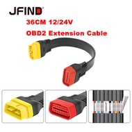 36cm OBDII Extension Cable 16 Pin Male To Female OBD2 Connector 16Pin diagnostic tool for ELM327 Cod