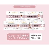 Applecrumby Airplus Overnight Tape/Pull Up Diapers (mini)