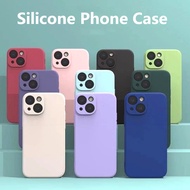 Original Silicone Phone Case For Apple iPhone 15 Pro Max Plus Soft TPU Silicone Phone Back Cover Pro