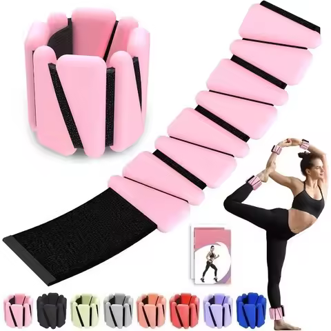 Wrist Ankle Weight for Women, Adjustable Silicone Weight Set of 2 | Wearable arm leg weight for Pila