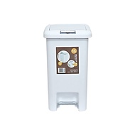 SOHO NOVO塑膠窄身手壓腳踏垃圾桶15L 308W x 225D x 395Hmm - 白色