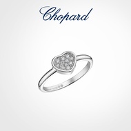 [Ready Stock+Full Set Packaging Box] Chopard Chopard 18K White Gold Full Diamond Love Couple Ring St