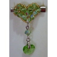 Handmade Swarovski Crystal Beads Brooch