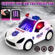 Kereta Api Polis Elektrik Mainan Seronok (Versi Bateri) Lampu polis berkelip terang, bunyi siren ked