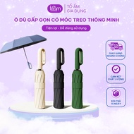 Foldable Umbrella with Hand Hanger, 10 Sturdy Dual Spokes, Anti-Flip, Smart Handle, 99% UV Protectio
