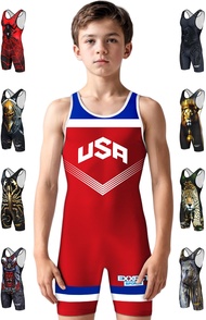 Exxact Sports Sublimated Wrestling Singlet for MMA, Powerlifting Singlet Youth Wrestling Singlet Men