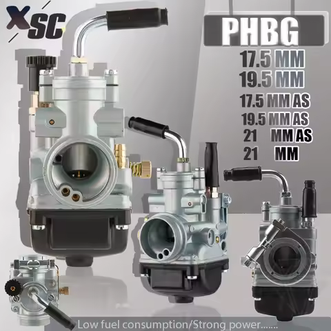 PHBG 17.5mm AD 19.5mm AD 21mm AD 2T Carburator Carb Moped Scooter Manual And Stay Wire For 50-100cc 