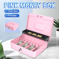 Locking Cash Box with Lock Money Box with Cash Tray Lock Safe Box with Key,Money Saving Organizer