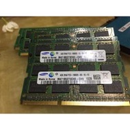 DDR3-1333 4GB 筆電用記憶體 D3 4G 三星 SAMSUNG 2Rx8 PC3-10600S 雙面顆粒
