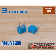 (10 Pcs) [F-CAP] 470pF/630V 470pJ630V EVOX PFR5 4.5x7.2xH6mm P = 5mm