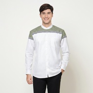 HIJAU KEMEJA Vanfive Men's Shirt Kemko Modern Fit Long Sleeve Sage Green B1421