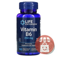 ✅✅ Life Extension, Vitamin B6, b-6, 250 mg, 100 Vegetarian Capsules One4
