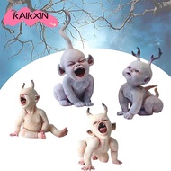 KAIKXIN Handmade Doll Halloween Zombie Baby Resin Haunted Doll