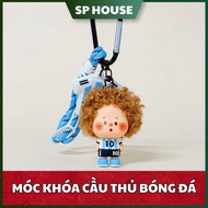 Cute soccer player keychain