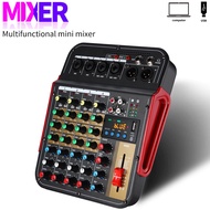 Nsingyue Professional Live Audio Mixer DJ Bluetooth 6 Channels MX-i6 - Black