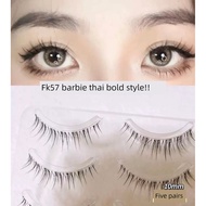 fake eyelashes bulu mata palsu Granny Rabbit FK57 Eye End Elongated False Eyelashes Cat Eye Fishing 