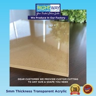 5pcs - 5mm x 150mm x 150mm THICKNESS DIY TRANSPARENT ACRYLIC SHEET