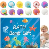 12PCS Bath Bombs Gift Set with Surprise T/oys,Splashy Rainbow Hatching Bubbly Buddies,Bath Bombs wit