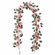 [LowPrice]6.5FT Artificial  for Pink Berry Garland Hanging Vines For Christmas Party Decoration