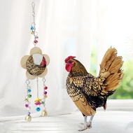Meowhouse gà Gà Gương Đồ chơi có chuông với chuỗi màu chuông treo mổ bằng gỗ mỏ gà Đàn mộc cầm đồ ch