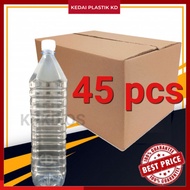 45pcs Empty Water Bottle 1.5L Air Botol Kosong include cap (petak) (ready stock) 