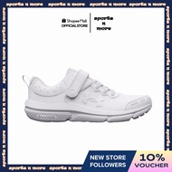 Under Armour Assert 10 AC Uniform Synthetic - Younger Kids' School Shoes (White) 3027100-100