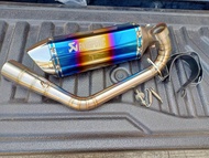 ชุดท่อ XMAX300 ชุดท่อ เอ็กซ์แม็กซ์300 ท่อแต่ง XMAX300+ปลายท่อAK14 นิ้วรุ้งปากเงิน