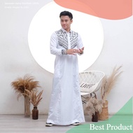 Al Afwan Robe Gamis Men's Muslim wear Songket Woven Ikat Original slim fit Exclusive latest luxury s