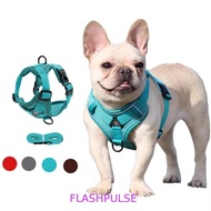 FLASHPULSE Cat Harness Leash, Reflective Trim Breathable Cat Harness Leash Set, Safety Vest Style Un