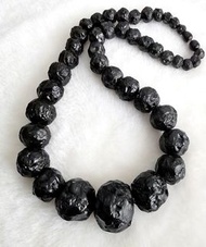 翳珀塔鏈Necklace 58g  46cm   最大26 最小7mm