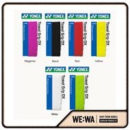 Yonex  AC402DX Towel Grip – 100% Cotton Sweat Absorbing Overgrip for Badminton & Tennis – 5 Colors