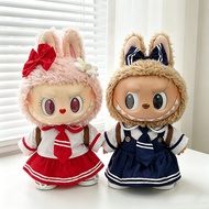 Only Clothes Available) Suitable for 38cmLabubu Baby Clothes Replacement S Blue Tie Sailor Strap Ski