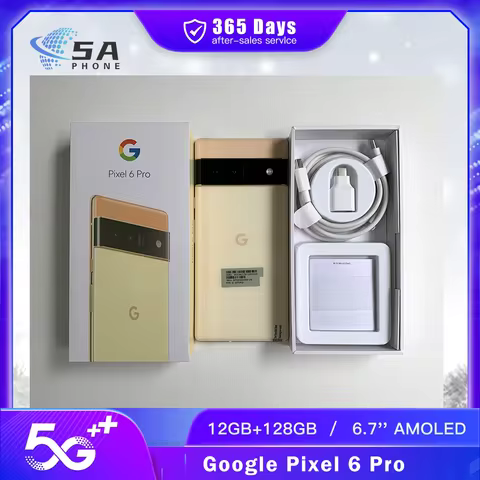 98% new Google Pixel 6 Pro Mobile Phone NFC 128GB/256GB 120Hz 6.7'' AMOLED 50MP+48MP+12MP+11MP pixel
