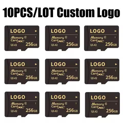 10PCS/LOT TF Card Class10 128GBCustom LOGO 256GB cartao de 32GB 64GB 16G SD Card 8G 4GB 2GB Flash Me
