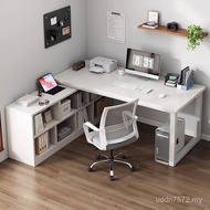 Corner Home Bedroom Type Writing Desk Computer Desk Integrated Desk l Corner Desk Student Bookshelf 
