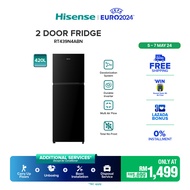 [FREE Installation] Hisense 2 Door Inverter / Top Mount Refrigerator 两门冰箱 (420L) Black - RT439N4ABN