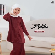 HASNURI Baju Kurung Moden Regular Kanak-Kanak Premium Maxmara Satin Silk Baju Kurung Adila Kids