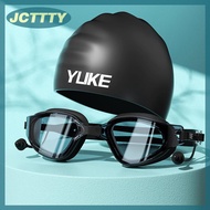 JCTTTY Swimming Goggles Cap Adult Anti-fog Swimming Goggles Set Waterproof Silicone Swim Glasses Wit