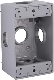 Hubbell-Bell 5332-0 Weatherproof Electrical Box, 1 Gang, 18.3 Cu-in, 4-1/2 in L X 2-3/4 in W X 2 in 