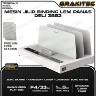 Mesin Jilid Buku Bending F4 Lem Panas Bending Kualitas Premium / Penerbit ( Mesin Binding untuk jili