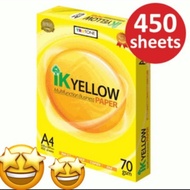 IK YELLOW A4 Paper 70GSM 450 Sheets