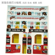 Cuties London Bus Children's Trolley Luggage Accessories Original Stickers Strap Trolley Universal W