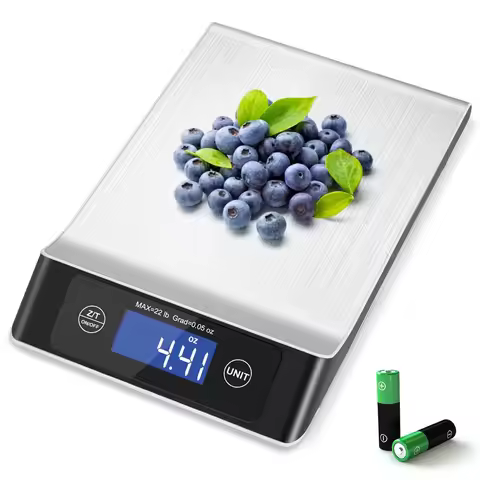 Kitchen Food Scales for Kitchen,LCD Display in Grams,Ounces,Pounds,Kilogram,Milliliter,Stainless Ste