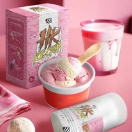 LIQUID FREEBASE - HK HAPPI KRUNCH ICE CREAM STRWABERRY VANILLA 3MG 60ML