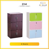 Jo ELLE – Zim 6 Doors Storage Cabinet with Lock / Storage Box / Almari Berkunci / Cabinet With Locke