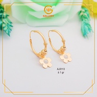 Genuine GOLD JIPSI EARRINGS 6K AND 8K/375 CODE AJ10 13 GIPSY FLOWER MODEL